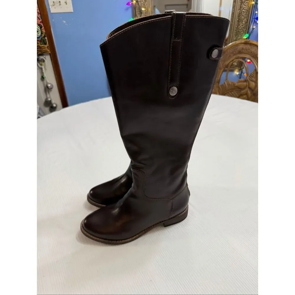 Matisse Women’s Brown Leather Yorker Wide Calf Riding Boots Size 6 New